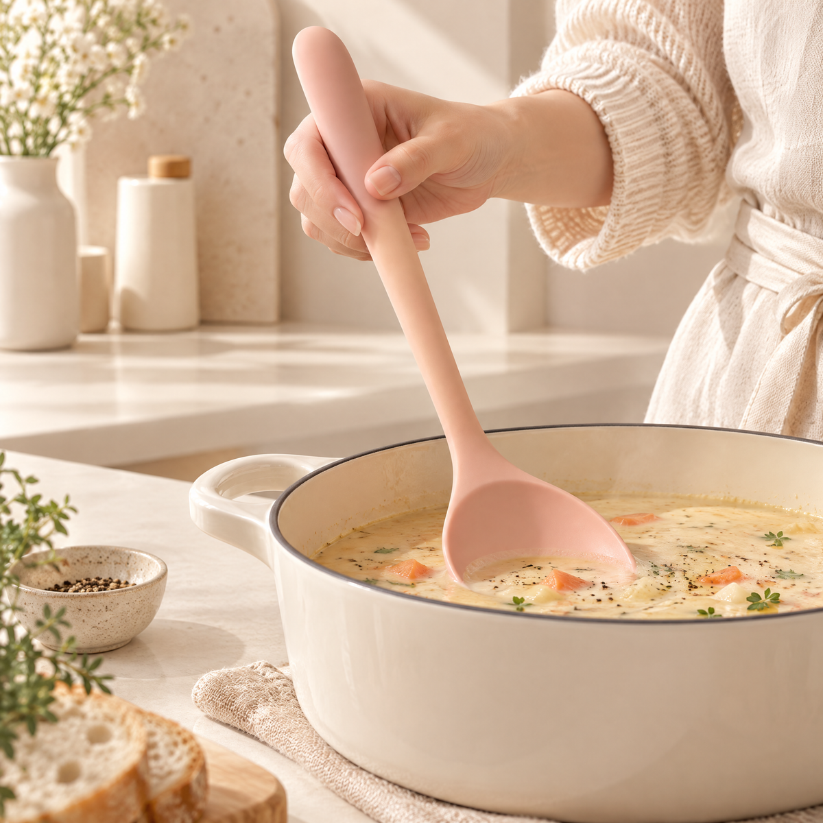Caldravo™ Blush Pink Serving Spoon