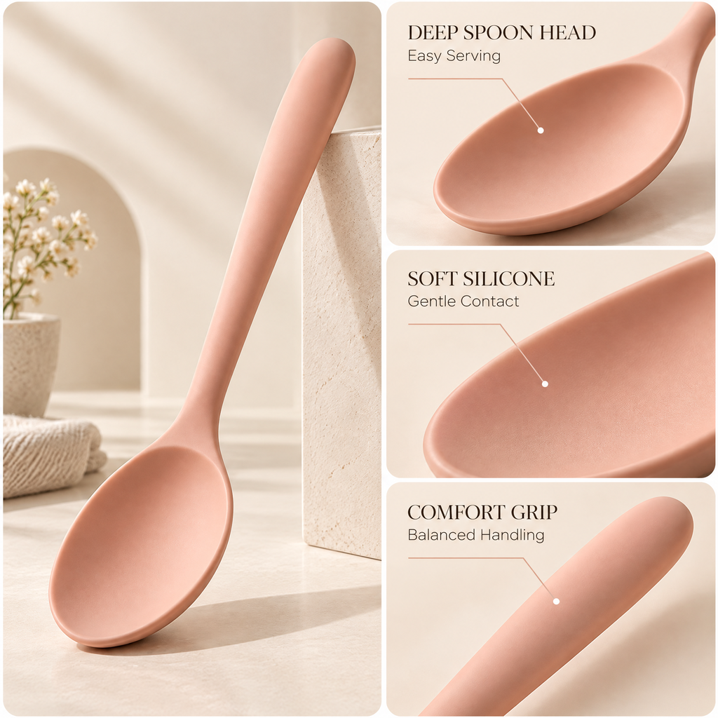 Caldravo™ Blush Pink Serving Spoon
