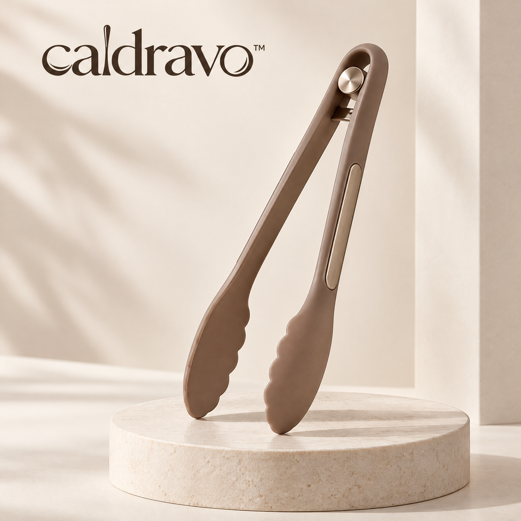 Caldravo™ Taupe Kitchen Tongs
