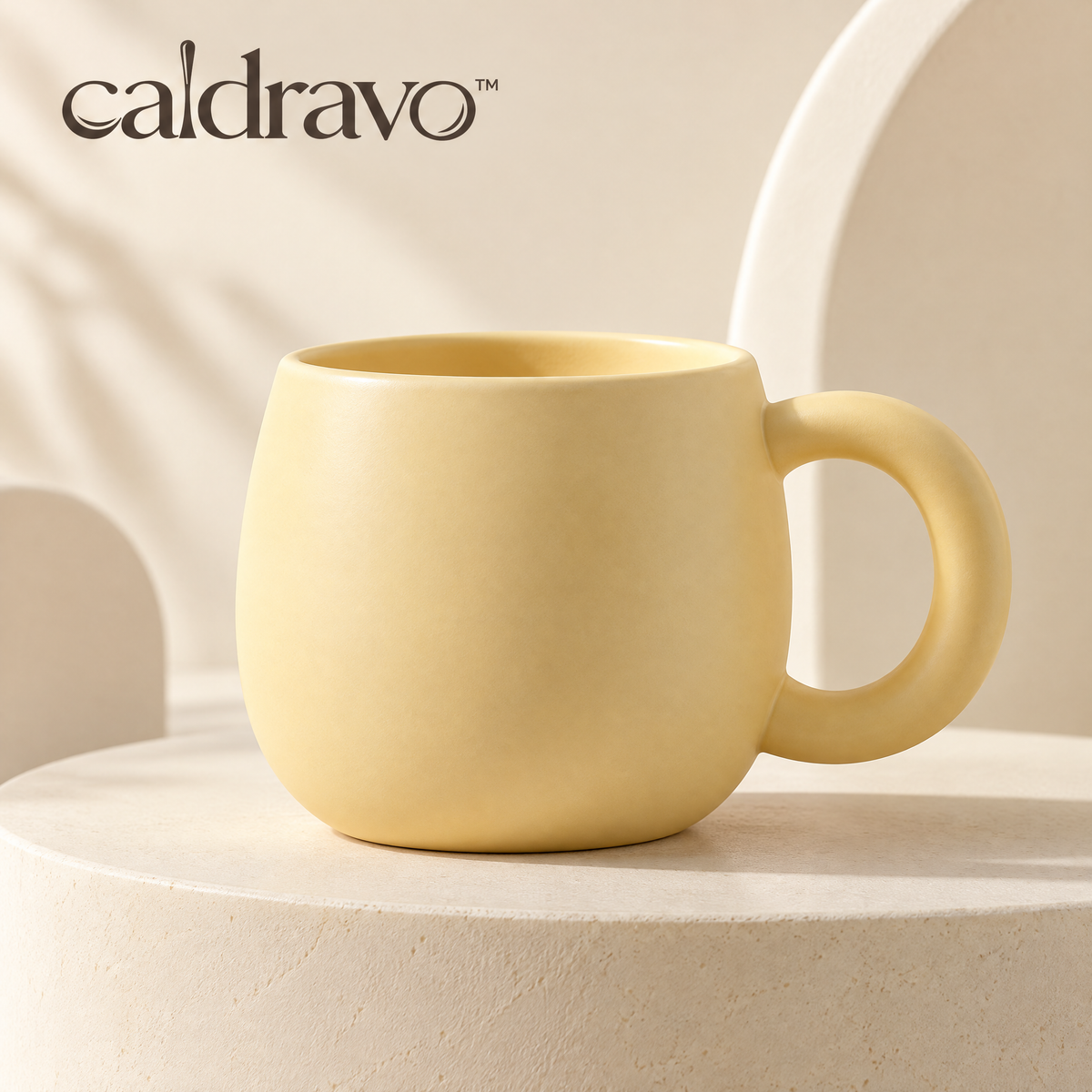 Caldravo™ Pastel Yellow Ceramic Mug