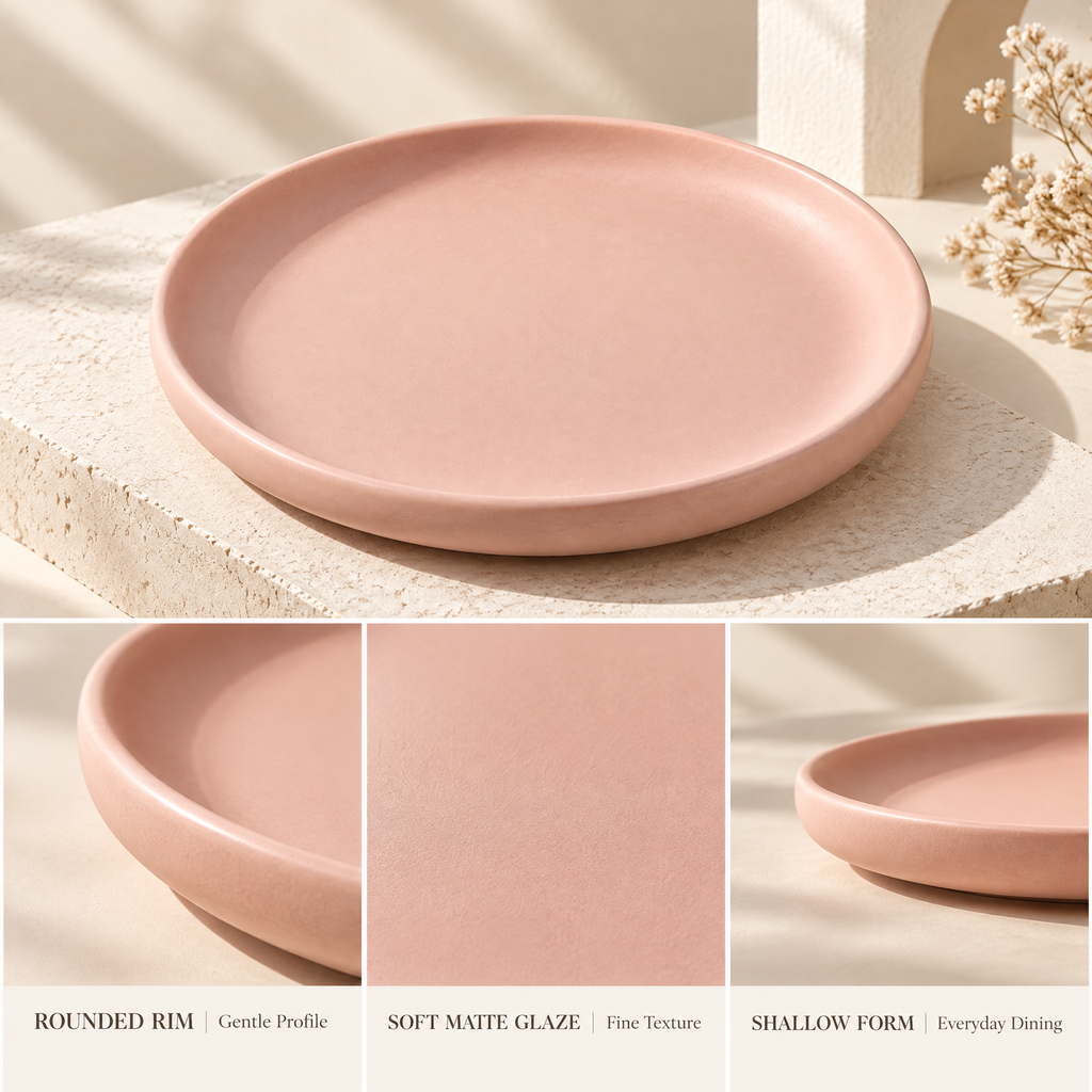 Caldravo™ Blush Pink Dinner Plate