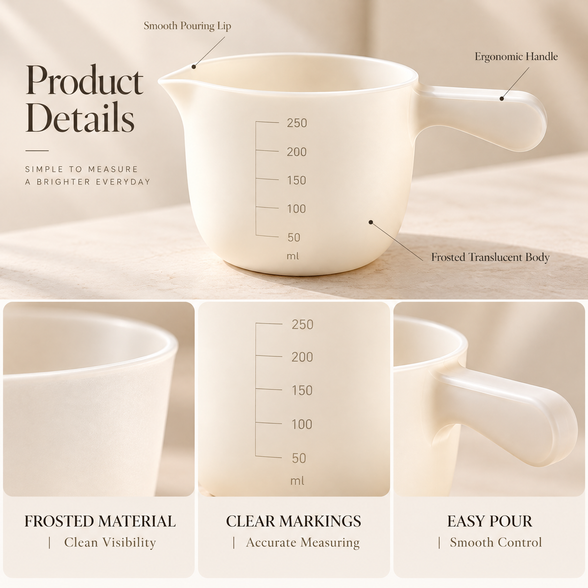 Caldravo™ Cream Measuring Cup