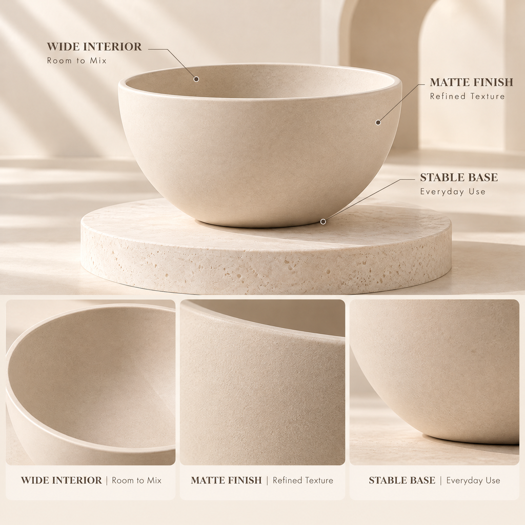 Caldravo™ Beige Serving Bowl